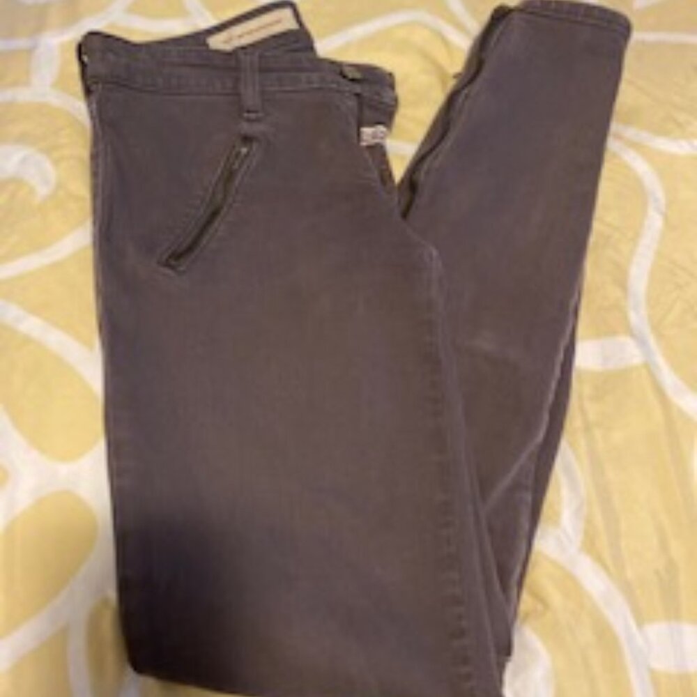 Anthropologie Pilcro Gray Jeans with Zipper Side Pockets and Leg,  Size 27
